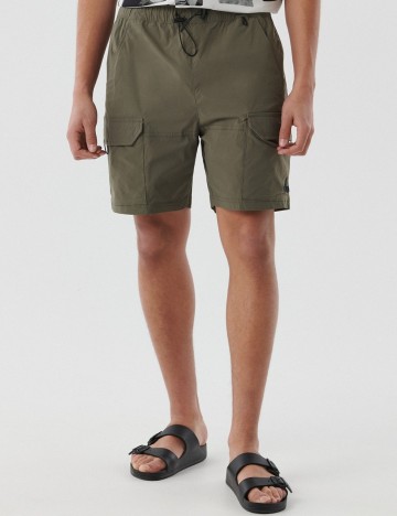 Pantaloni Scurti CROPP, verde inchis, 34