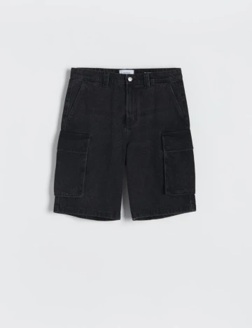 Pantaloni scurti Reserved, negru Negru