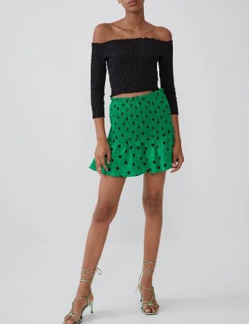 Fusta Zara, verde, L