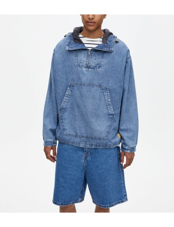 Hanorac Pull&Bear, albastru denim