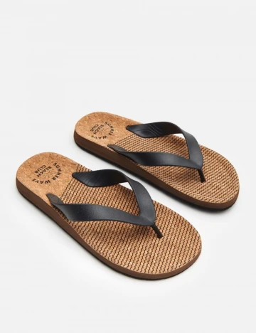 Slapi CROPP, negru/maro