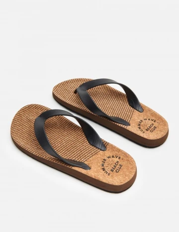 Slapi CROPP, negru/maro