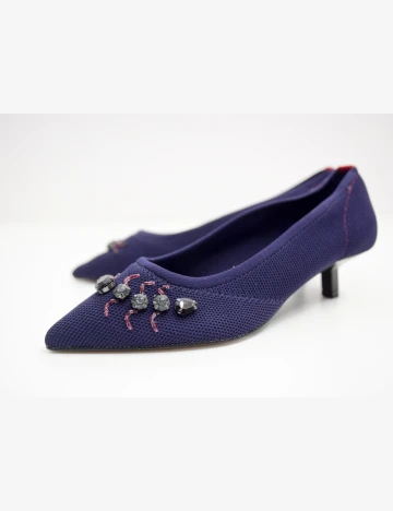 Pantofi Stradivarius, albastru inchis Albastru