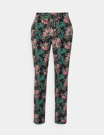 Pantaloni Vero Moda, negru floral, XL