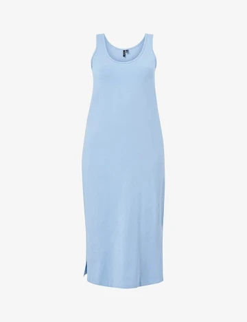 Rochie lunga Vero Moda Curve, bleu Albastru