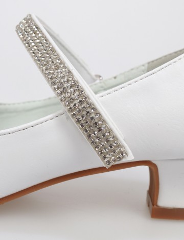 Pantofi Too Bizzy by Bristol, alb