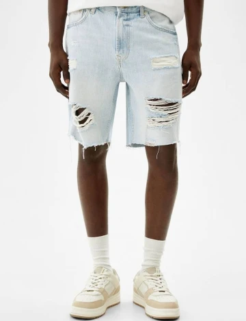 Pantaloni Scurti Bershka, bleu