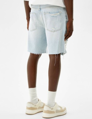 Pantaloni Scurti Bershka, bleu