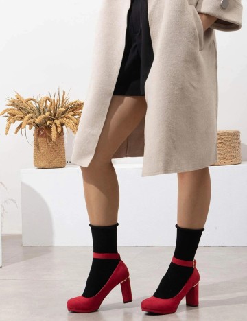 
						Pantofi SHEIN, rosu, 41