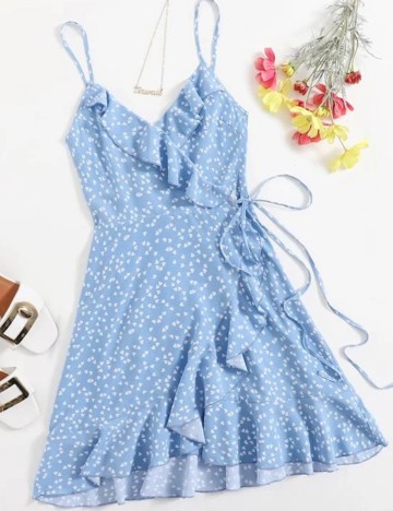 Rochie scurta SHEIN, albastru, M