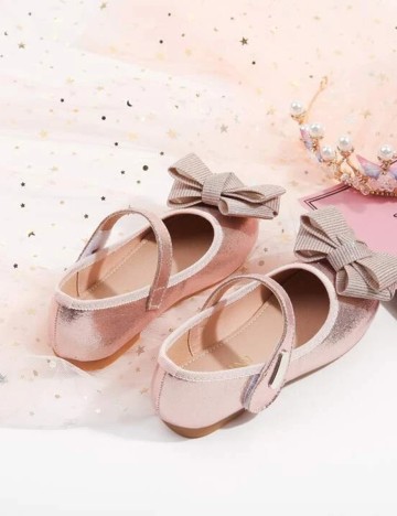 Pantofi Shein Kids, roz pudra