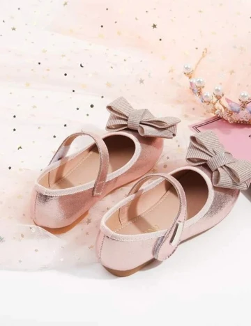 Pantofi Shein Kids, roz pudra