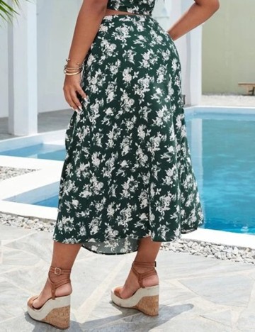 Fusta SHEIN CURVE, verde