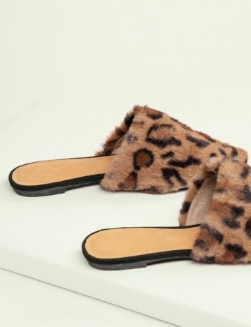 Papuci de casa SHEIN, animal print, 36,5