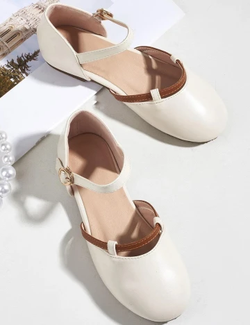 Pantofi Shein Kids, crem