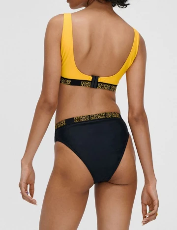 Costum de baie CROPP, negru/galben