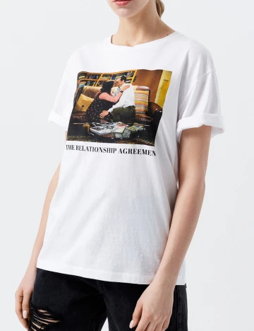 Tricou CROPP, alb