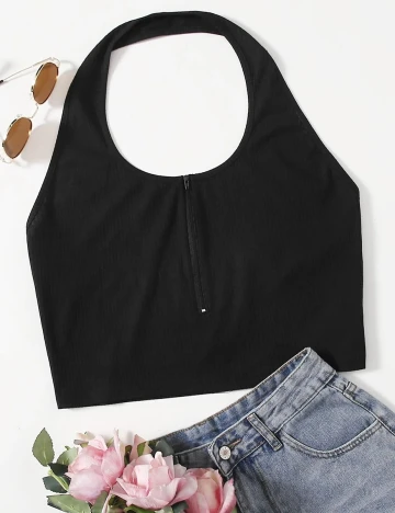 Top SHEIN CURVE, negru