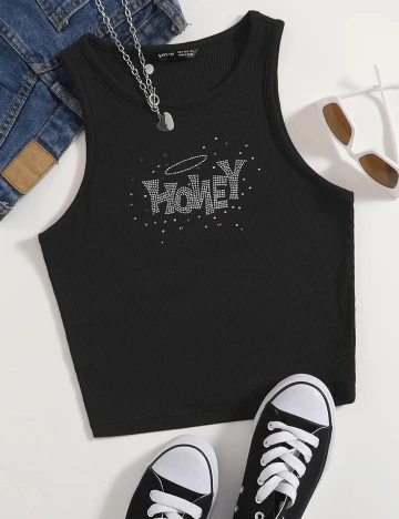 Top SHEIN, negru