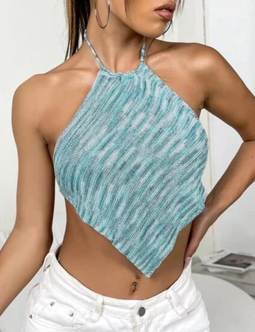 Top SHEIN, turcoaz