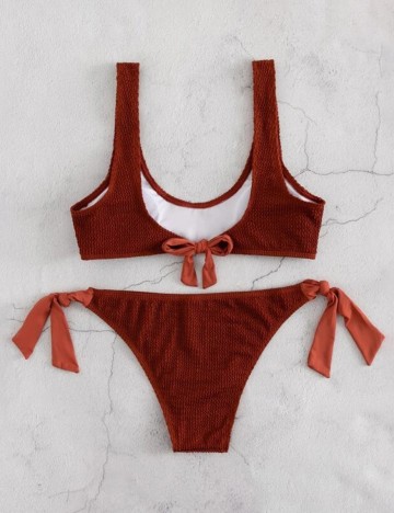 Costum de baie SHEIN, maro