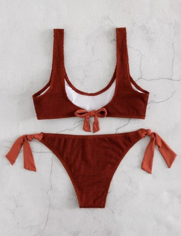 Costum de baie SHEIN, maro