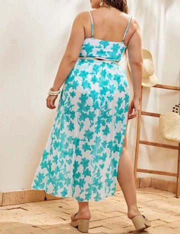 Costum de baie SHEIN CURVE, turcoaz