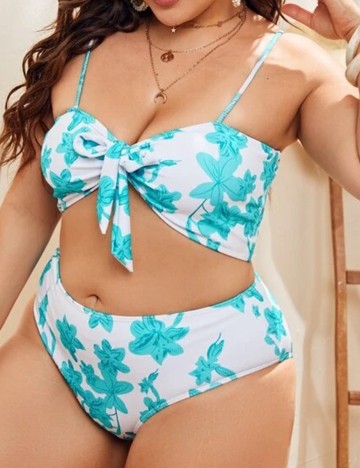 Costum de baie SHEIN CURVE, turcoaz