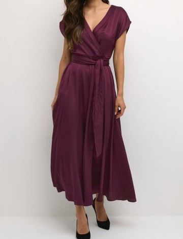 Rochie lunga Cream, grena