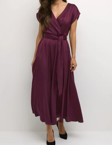 Rochie lunga Cream, grena Rosu