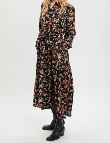 Rochie lunga Kaffe, negru