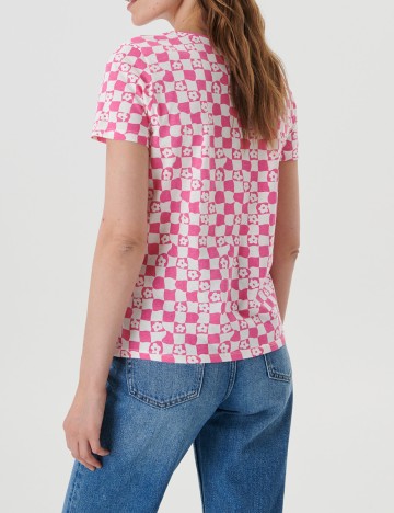 Tricou Sinsay, roz/alb