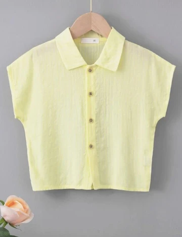 Camasa Shein Kids, galben
