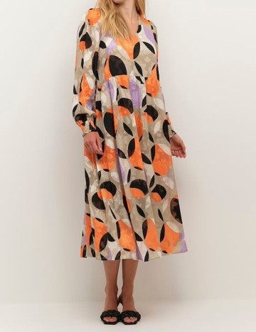 Rochie medie Kaffe, mix culori