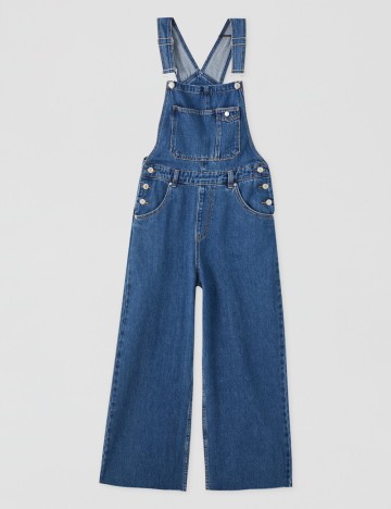 Salopeta Pull&Bear, albastru denim, L