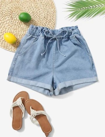 Pantaloni scurti SHEIN, albastru