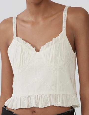 Top Zara, alb, M