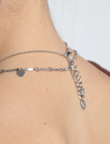 Colier s.Oliver, argintiu Alb