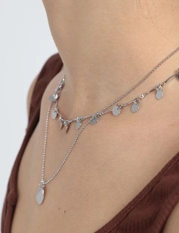 Colier s.Oliver, argintiu Alb