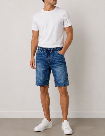 Pantaloni scurti CROPP, albastru, 28