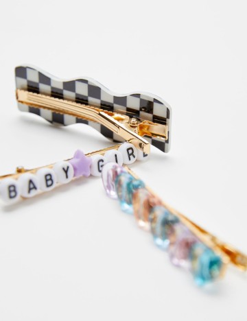 Set agrafe de par Bershka, mix culori