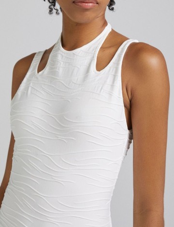 Rochie scurta Bershka, alb