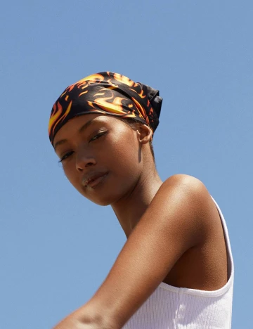 Bandana Bershka, negru Negru