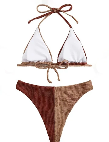 Costum de baie SHEIN, maro