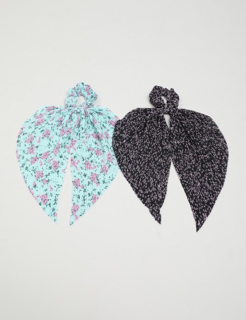 Set elastice de par Pimkie, negru/verde