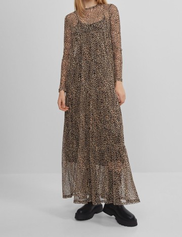 Rochie lunga Bershka, animal print
