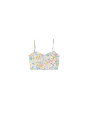 Top Stradivarius, floral Floral print