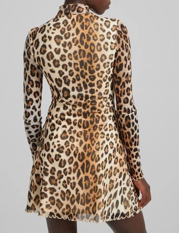 Rochie scurta Bershka, animal print