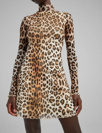 Rochie scurta Bershka, animal print