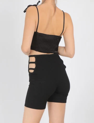 Top Stradivarius, negru Negru